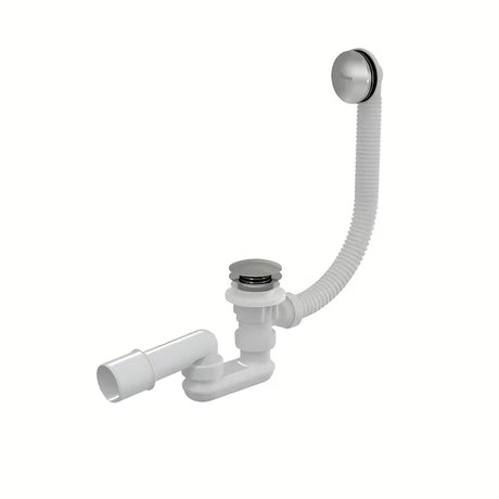 Odtokovni komplet za kad Ravak s prelivom 570 mm v sijaj krom izvedbi z upravljanjem Click-Clack
