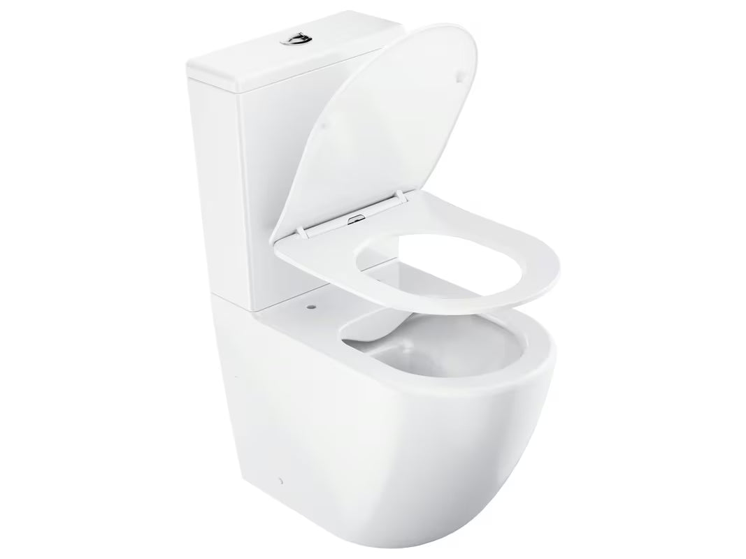 Bela samostoječi  WC monoblok Ravak Optima RimOff s wc desko mehko Zapiranje Soft Close