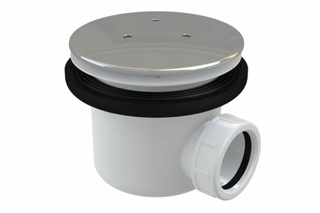 Kadični sifon Ravak Chrome s kovinskim kromiranim pokrovom pro tuš kadi Ø 90 mm