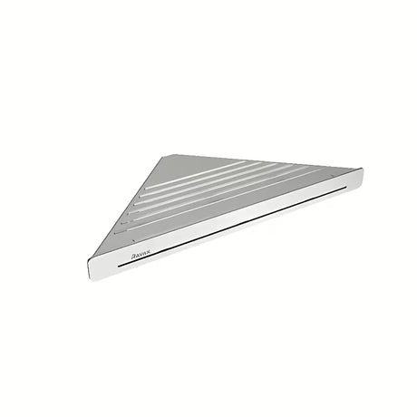Kotna polica Ravak Slim C v izvedbi satin/krom s perforirano površino in spodnjimi kaveljčki