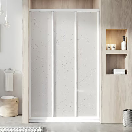 Ravak Supernova tuš vrata 80 cm u bijeloj boji s kliznim otvaranjem i neprozirnom ispunom Pearl.