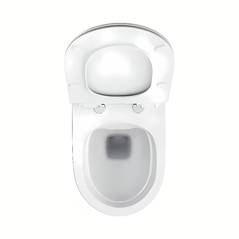 Bela viseča WC školjka Ravak Vita RimOff brez klasičnega splakovalnega roba s skritim pritrjevanjem EasyFix.