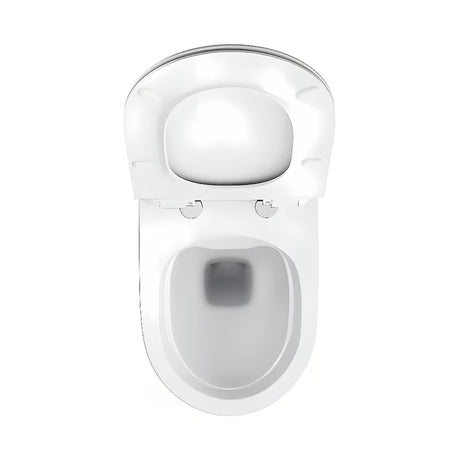 Bela viseča WC školjka Ravak Vita RimOff brez klasičnega splakovalnega roba s skritim pritrjevanjem EasyFix.