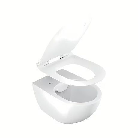 Bijeli viseča WC školjka Ravak Vita RimOff bez klasičnog ispirnog ruba sa skrivenim pričvršćenjem EasyFix.