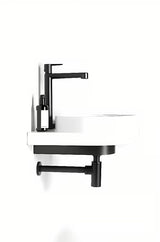 Bijeli keramički viseči umivalnik Ravak Yard 40 brez preliva s otvorom pro za stojeću slavinu.