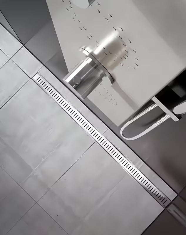 Kanaleta za Tuš Ravak Zebra 85 cm z rešetko iz nerjavečega jekla v sijajni izvedbi