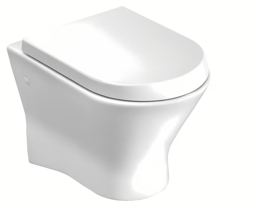 Bel viseča WC školjka Roca Nexo brez splakovalnega kroga s skritim pritrjevanjem