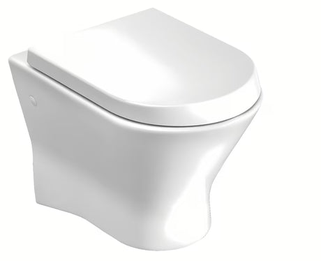 Bijeli viseča WC školjka Roca Nexo brez splakovalnega kroga sa skrivenim pričvršćenjem