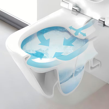 Bijeli viseča WC školjka Roca Nexo brez splakovalnega kroga sa skrivenim pričvršćenjem