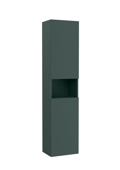 Roca Ona viseča visoka kopalniška omarica 40x175x30 cm v mat zeleni izvedbi