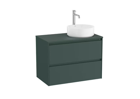 Viseča omarica pod umivalnikom Roca Ona v mat zeleni barvi v dimenziji 79,4x45,7x58,3 cm.