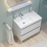 Viseča kopalniška omarica Roca Ona s keramičkim umivaonikom u mat bijeloj boji