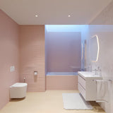 Viseča kopalniška omarica Roca Ona s keramičkim umivaonikom u mat bijeloj boji, 80x64,5x46 cm.