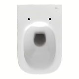 Beli viseča WC školjka Roca The Gap z izvedbo Rimless brez splakovalnega kroga in oglato zasnovo