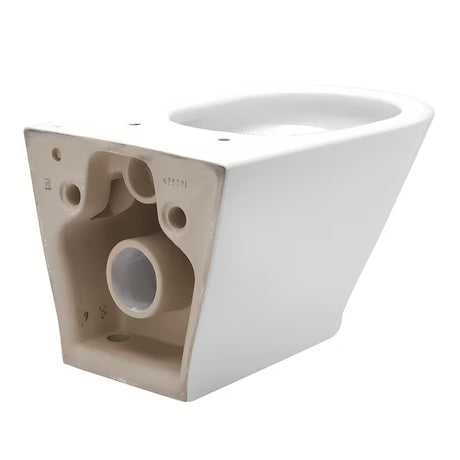 Bijelo viseča WC školjka Roca The Gap s Rimless izvedbom i sjajnom glaziranom površinom.