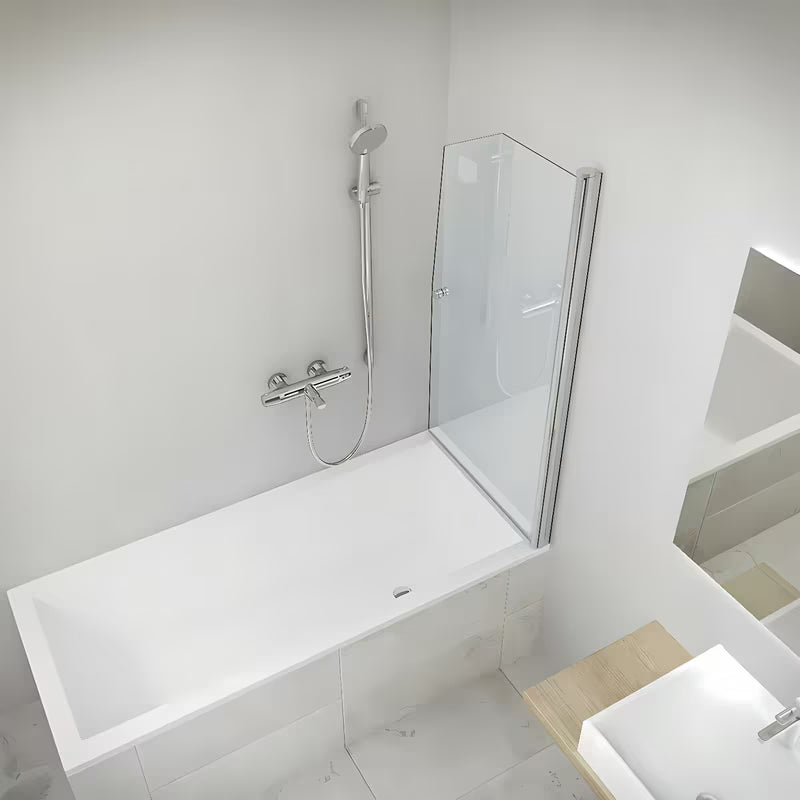 Stena za Kopalno Kad Roth DV1 140x85 cm z vrtljivim odpiranjem in profilom v mat kromu