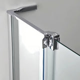 Brezokvirna enokrilna tuš vrata Roth Elegant Neo Line 80 cm v sijajnem kromu s prozornim steklom.