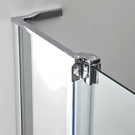 Brezokvirna enokrilna tuš vrata Roth Elegant Neo Line 80 cm v sijajnem kromu s prozornim steklom.