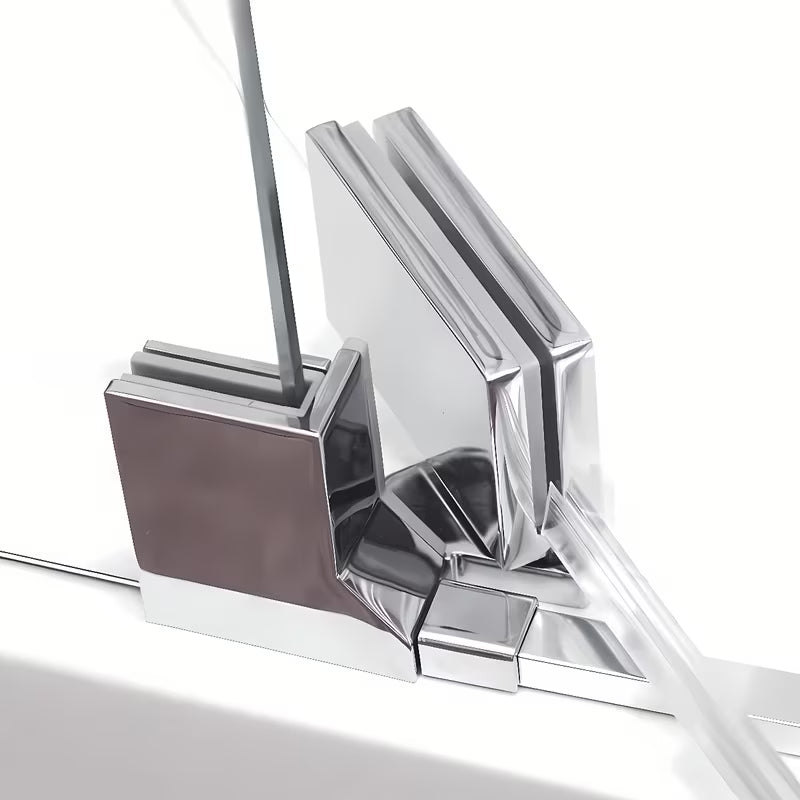 Brezokvirna enokrilna tuš vrata Roth Elegant Neo Line 80 cm v sijajnem kromu s prozornim steklom.