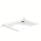Pravokotna tuš kad Roth Flat Kvadro 80x90 cm od bijelog akrila s niskim ulazom