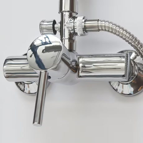 Tušni sistem Roth Florida Combi s jednoručnom slavinom u izvedbi chrome s ručnim i nadglavnim tušem.