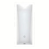 Pravokotna akrilna kad Roth Kubic Neo 160x80 cm v sodobnem dizajnu