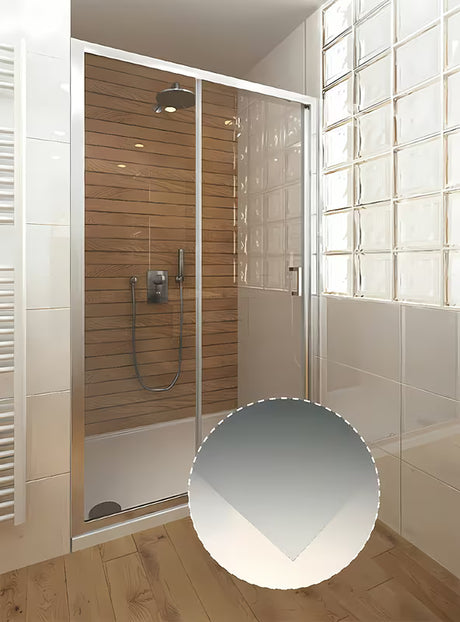 Roth Lega Line drsno tuš vrata za nišo 100 cm v sijajnem kromu s prozornim steklom