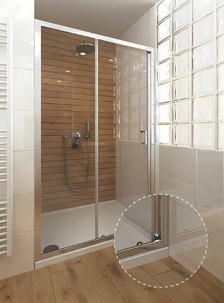 Roth Lega Line drsno tuš vrata za nišo 100 cm v sijajnem kromu s prozornim steklom