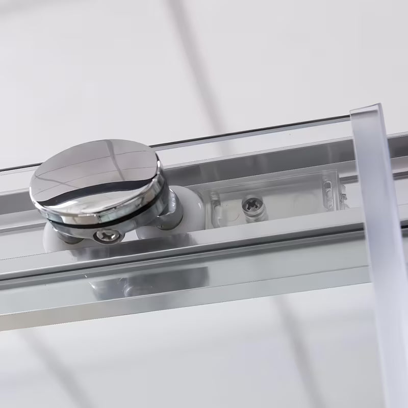 Drsno tuš vrata Roth Lega Line 160 cm v sijajnem kromu s prozornim steklom za nišo