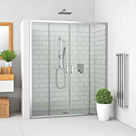 Roth Lega Line drsno tuš vrata 150 cm v sijajnem kromu s prozornim steklom