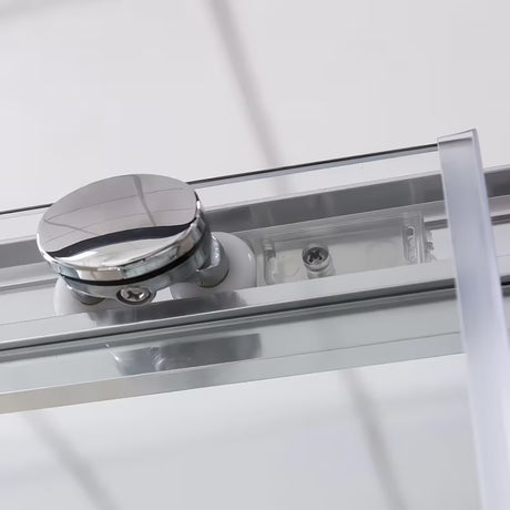 Drsno tuš vrata Roth Lega Line 160 cm u sjajnom kromu s prozirnim staklom za nišu