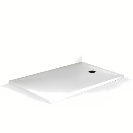 Bela pravokotna nizka tuš kad Roth Marmo Neo Square-R 140x80 cm iz litega marmorja
