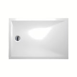 Bela pravokotna nizka tuš kad Roth Marmo Neo Square-R 140x80 cm iz litega marmorja