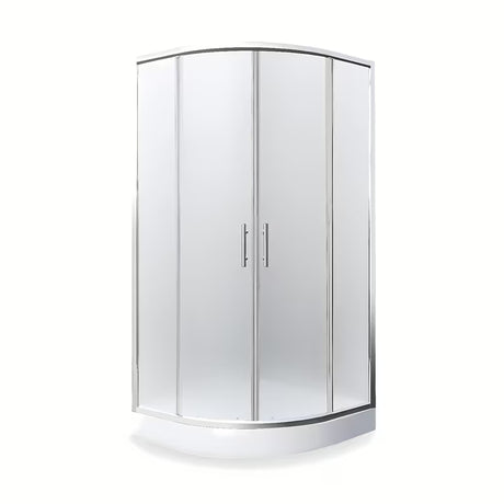 Polkrožna tuš kabina Roth Project 80x80 cm u sjajnom kromu s neprozirnim staklom Matt glass.