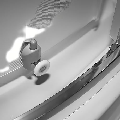 Polkrožna tuš kabina Roth Project 80x80 cm u sjajnom kromu s neprozirnim staklom Matt glass.