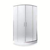 Polkrožna tuš kabina Roth Project 90 x 90 cm s kliznim vratima i mat staklom u sjajnom kromu