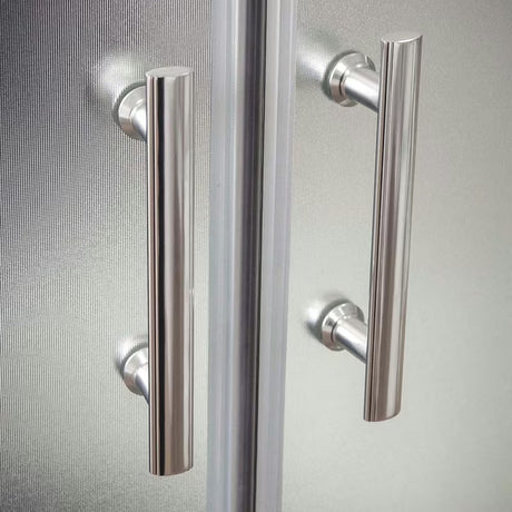 Polkrožna tuš kabina Roth Project 90 x 90 cm s kliznim vratima i mat staklom u sjajnom kromu