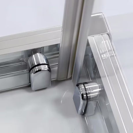 Lijevi drsno tuš vrata Roth Proxima Line 90 cm u sjajnom kromu s prozirnim staklom