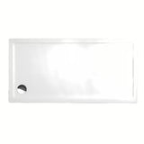 Pravokotna nizka tuš kad Roth Flat Kvadro 150x80 cm iz belega akrila