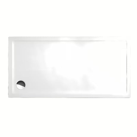 Pravokotna nizka tuš kad Roth Flat Kvadro 150x80 cm iz belega akrila