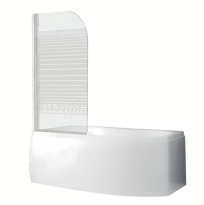 Roth Screen stena za kopalno kad 130x75 cm z belim profilom in obojestranskim odpiranjem