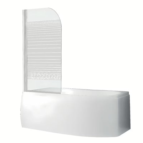 Roth Screen stena za kopalno kad 130x75 cm z belim profilom in obojestranskim odpiranjem
