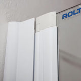 Roth Screen stena za kopalno kad 130x75 cm z belim profilom in obojestranskim odpiranjem