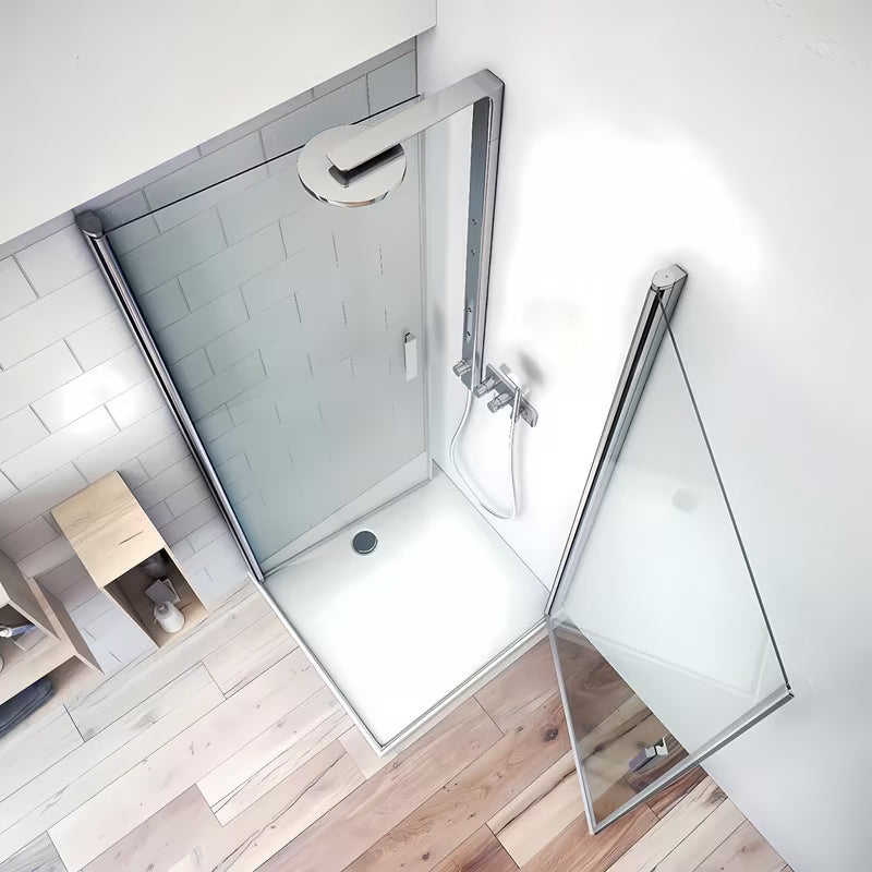Roth Tower Line tuš vrata 90 cm v sijaj kromu s prozornim steklom in vrtljivim odpiranjem