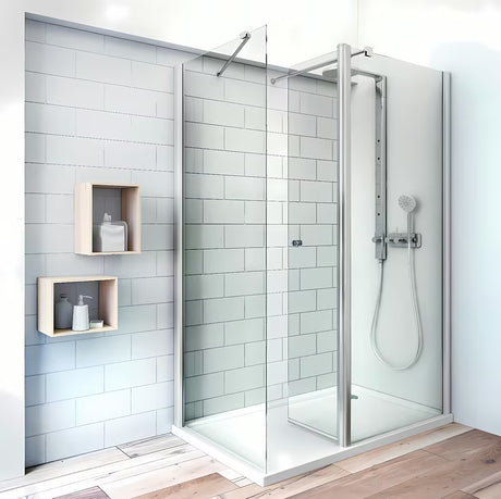 Bočna stena za tuš vrata Roth Tower Line 120 cm u sjajnom kromu s prozirnim sigurnosnim staklom.