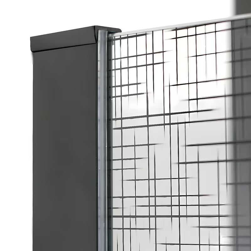 Roth Walk In Line walk-in tuš stena 80 cm s črnim mat profilom in dekorjem Potisk