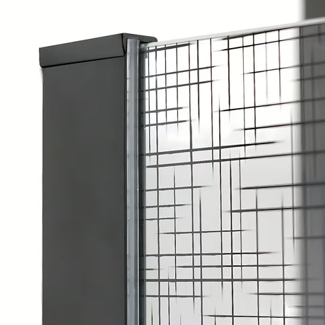 Roth Walk In Line walk-in tuš stena 80 cm s črnim mat profilom in dekorjem Potisk