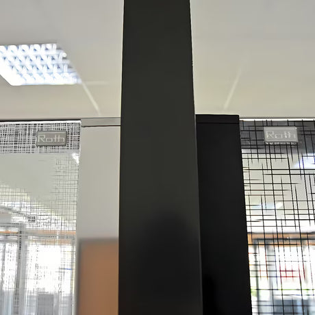 Roth Walk In Line walk-in tuš stena 80 cm s črnim mat profilom in dekorjem Potisk