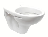Bel viseča WC školjka S-Line Pro iz sijajne keramike z zadnjim odtokom