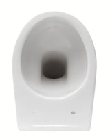 Bel viseča WC školjka S-Line Pro iz sijajne keramike z zadnjim odtokom